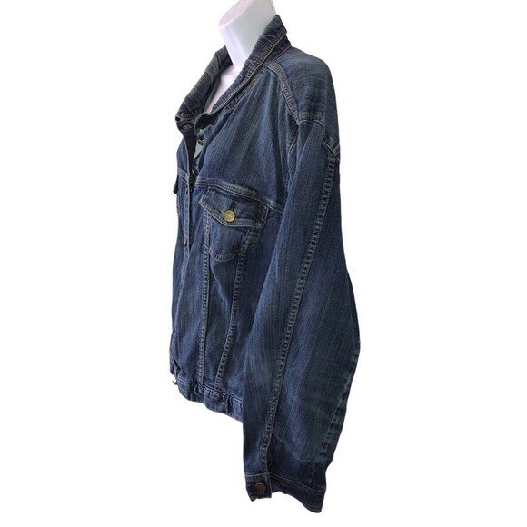 TORRID Women's Plus Size 3 Stretch Denim Trucker Jean Jacket Blue Button Up - Picture 2 of 13